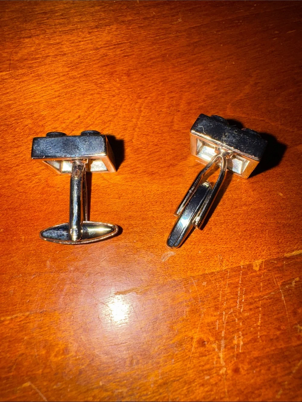 Silver Lego Stud Cufflinks - Men Accessories